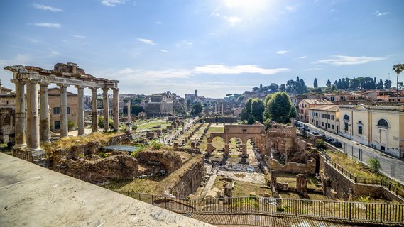 Ausblick auf die Ruinen des Forum Romanums