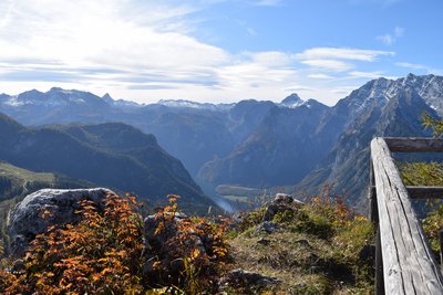 Aussichtspunkt auf dem Jenner im Berchtesgadener Land.