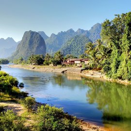 Panorama am Fluss