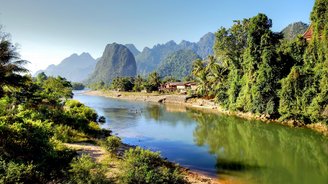 Panorama am Fluss