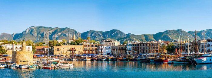 Blick auf den Hafen von Kyrenia auf Zypern