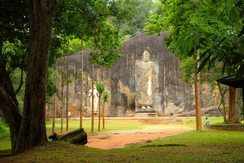 Buddha in eine Felswand eingemeißelt