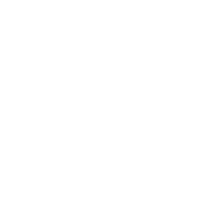 Weißes REISEN MIT SINNEN Logo in Form einer Briefmarke mit Aufschrift.