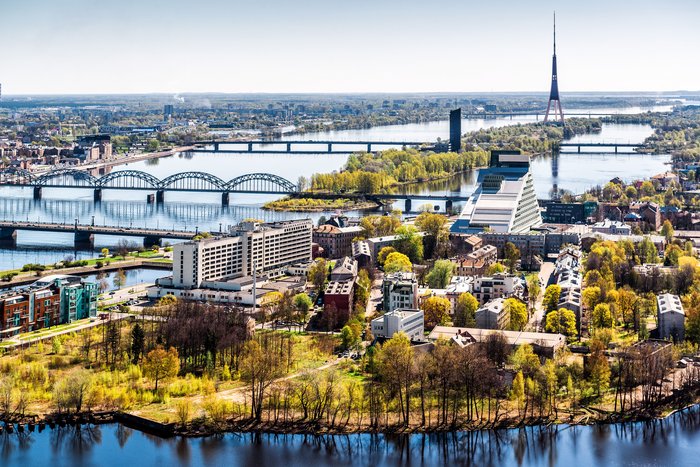 Blick auf Riga in Lettland, Baltikum