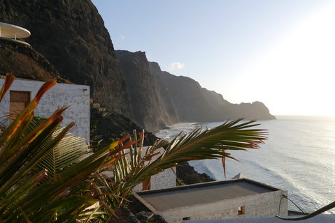 Ausblick aufs Meer vom Mami Wata Eco-Village auf Santo Antão