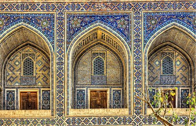 Blaue Mosaike in Samarkand