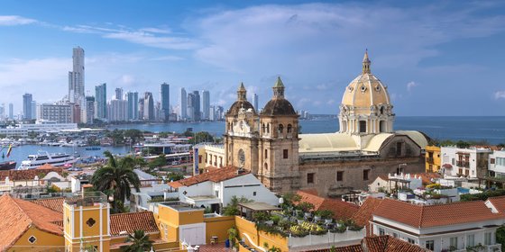 Stadtpanorama: Cartagena de Indias Panoramaaufnahme auf die Stadt Cartagena de Indias