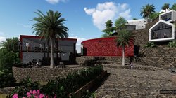 Das Mami Wata Eco-Resort auf den Kapverden Außenansicht des Mami Wata's Eco Resort auf den Kapverden