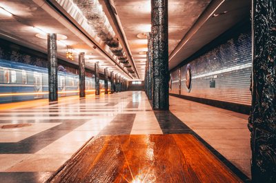 Eine U-Bahn-Station in Taschkent