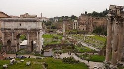 Das Forum Rom Blick auf die alten Ruinen im Forum in Rom