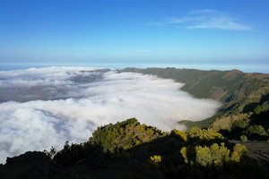 Über den Wolken auf El Hierro Ausblick auf die Wolken beim Bergwandern auf El Hierro.