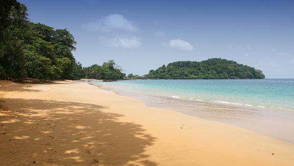 Sandstrand in Sao Tomé und Principe