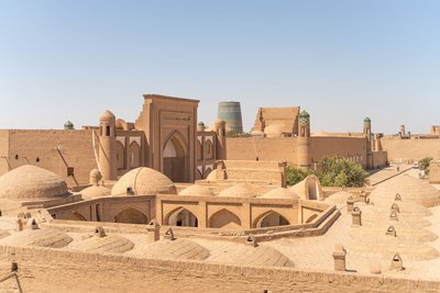 Eine altorientalische Festung in Chiwa, Usbekistan