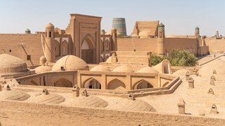 Eine altorientalische Festung in Chiwa, Usbekistan