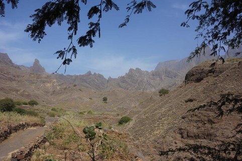 Ausblick auf die Landschaft der Kapverden