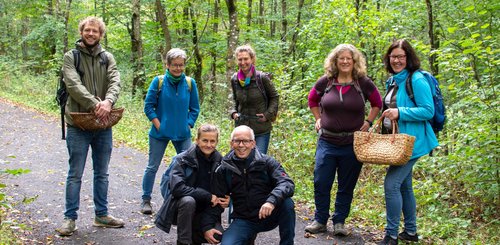 Auf Pilzpirsch im Westerwald – unsere Reisegruppe.