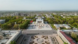 Luftaufnahme des Ala-Too-Platzes in Bischkek