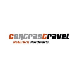 Logo contrastravel mit Slogan „Natürlich Nordwärts“
