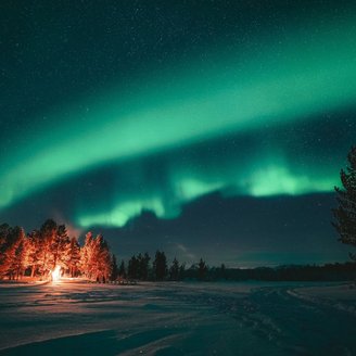 Polarlichter in Schwedisch Lappland