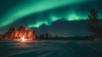 Polarlichter in Schwedisch Lappland