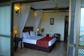 Blick in ein Doppelzimmer in der Cassia Lodge in Kampala