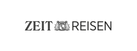 Logo ZEIT REISEN Logo von ZEIT REISEN mit dem schwarzen Schriftzug in Versalien.