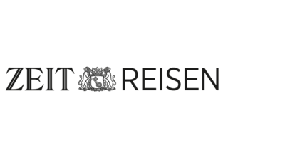 Logo von ZEIT REISEN mit dem schwarzen Schriftzug in Versalien.