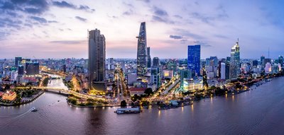 Luftaufnahme von Ho Chi Minh Stadt
