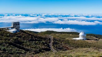Ein Sternenobservatorium auf dem höchsten Berg der Insel La Palma