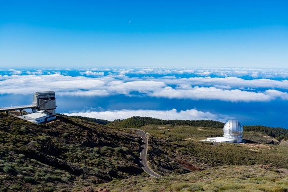 Ein Sternenobservatorium auf dem höchsten Berg der Insel La Palma