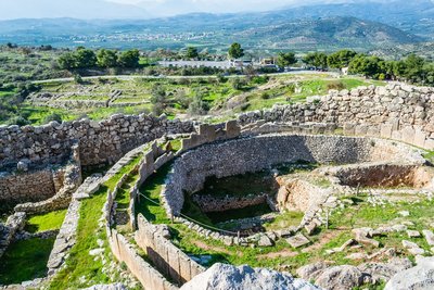 Antike Ruinen im griechischen Mykene