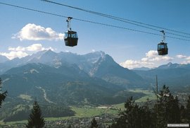 Die Bergstation der Wankbahn im Wettersteingebirge