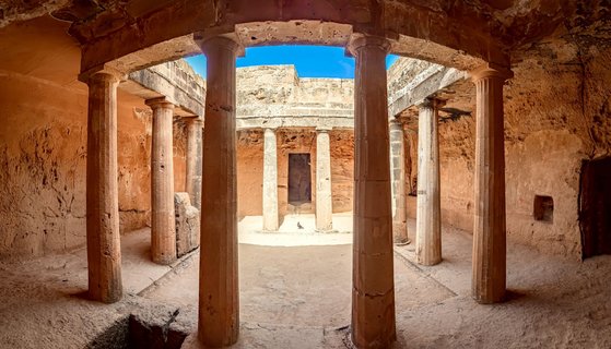 Königsgräber in der Ausgrabungsstätte von Paphos auf Zypern