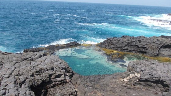 Der Atlantik bei den Kapverden Blick auf den blauen Atlantik