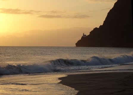 Sonnenuntergang mit Blick auf das Meer