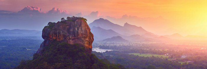 Sigiriya Lion Rock bei Sonnenuntergang, Sri Lanka