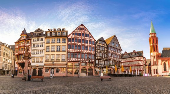 Mittelalterliche Fachwerkhäuser am Frankfurter Römerberg