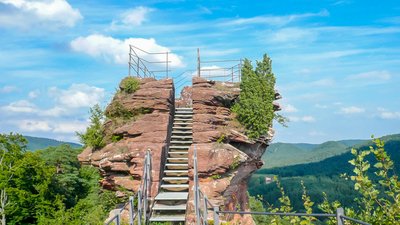 Eine Aussichtsplattform im Pfälzerwald