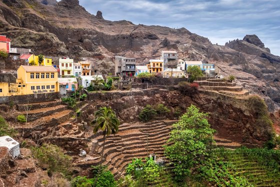 Dorf Fontainhas auf Santo Antão Bunte Häuser im Dorf Fontainhas auf Santo Antão