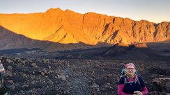 Unser Reisegast Sabine bei einer Wanderung auf den Kapverden