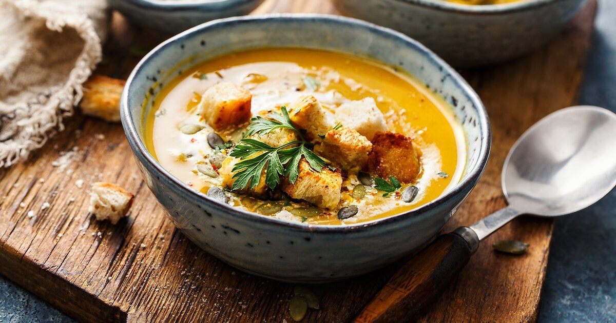 Rezept für vegane Kürbissuppe mit Orange und Ingwer | Blog