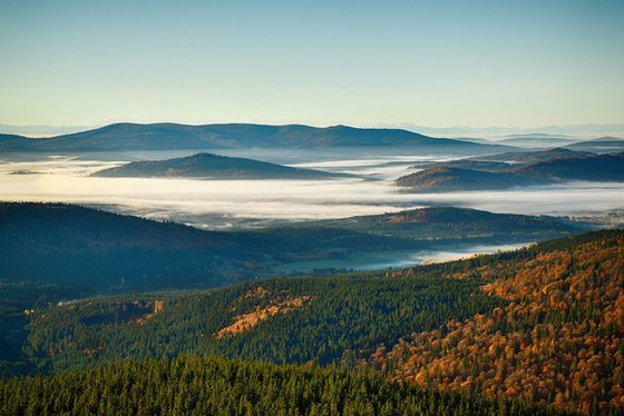 Der Böhmerwald in Tschechien Blick über den Böhmerwald