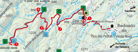 Eine Karte eines Wanderwegs auf Madeira